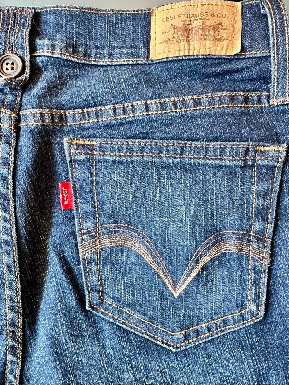 Levi's Blue Denim Jeans with Red Brand Label